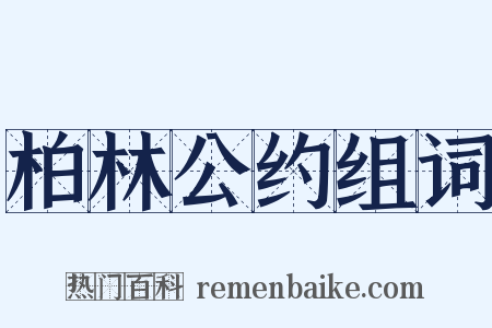 柏林公约组词是什么意思的图片